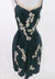 Loose bodice, ROSALIE, Eifel black crepe de chine inlayed with antique